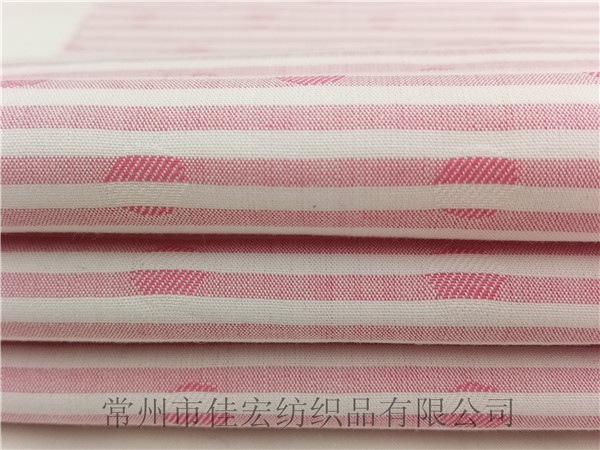 色織全棉條子圓點(diǎn)大提花面料